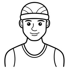 Basketball Coloring Page Colored Illustration