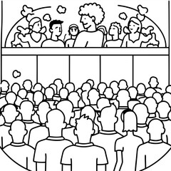 Obraz premium Basketball Coloring Page Colored Illustration