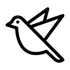 Bird Line Icon Vector