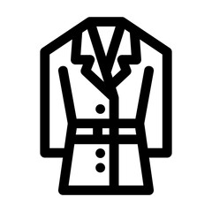 Trench Coat Line Icon Vector