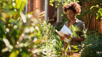 The picture of the architect designing garden for resident and filled with green plant, the architecture require skill like building regulation, project management and construction Knowledge. AIG43.