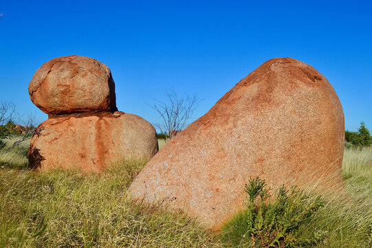 A view of the Devils Marbles in the Red Heart of Australia.