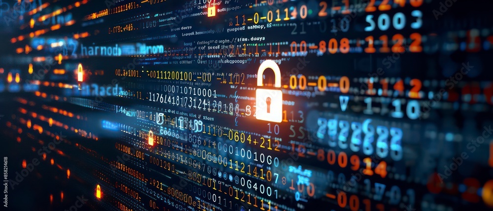 Poster advanced technology, businesses analyze stock data on computer screens, leveraging the internet for 
