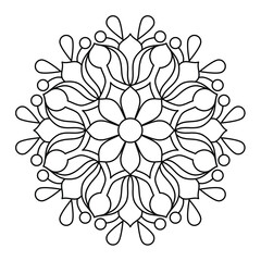 simple and easy mandala design for coloring book