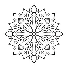 simple and easy mandala design for coloring book