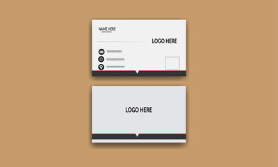 Black And White, Creative and modern, Clean Minimalist name card horizontal simple clean template vector Business Card Layout