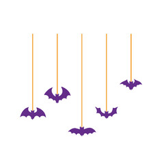 Halloween hanging bats illustration 