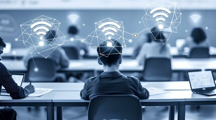 Classroom with interconnected smart devices