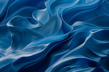 Obraz premium An abstract wave pattern in a futuristic blue hue.
