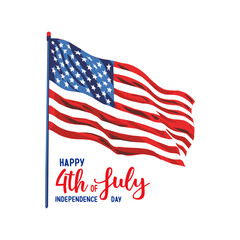 4th of July, Independence day. design with  usa flag