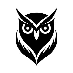 Owl logo silhouette vector art
