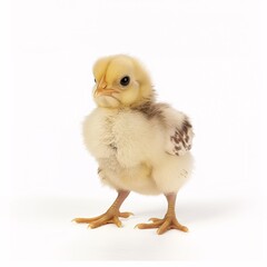 Fototapeta premium a chick on an isolated white background