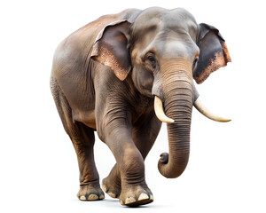 Fototapeta premium Thai Elephant isolated on white background. clipping path, selective focus