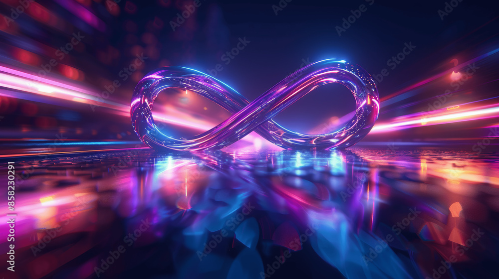 Poster 3d render abstract neon background colorful speedway lines glowing energy ribbon power jet curvy str