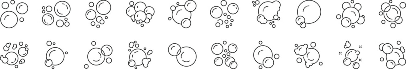 Foam Linear Icon. Perfect for design, infographics, web sites, apps.