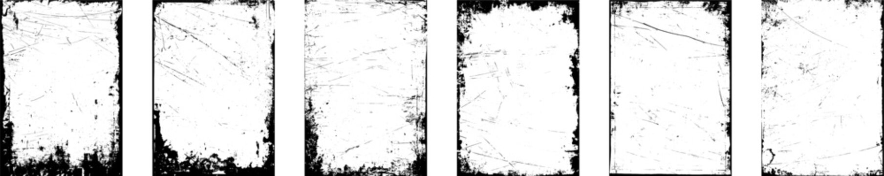 grunge border set. Decorative vintage frames borders background. Vintage border texture. abstract grunge border design	