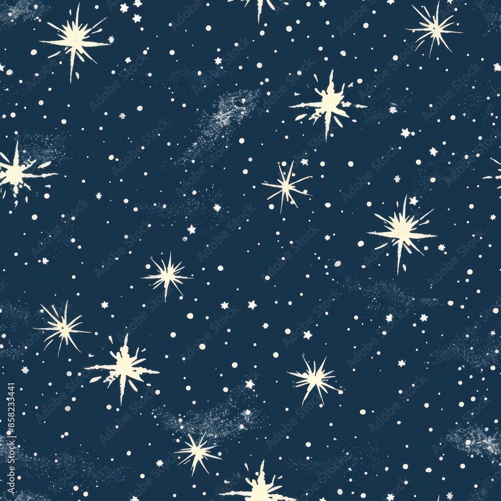 Poster winter background pattern with hand drawn snowflakes. modern seamless pattern.