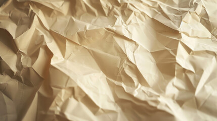 Obraz premium Close-up of crumpled paper texture with natural shadows