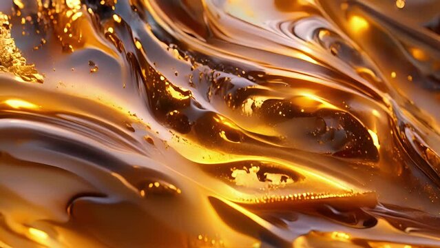 A macro image of a polished metallic surface showcasing an intriguing blend of warm and cool tones that create an intriguing contrast and add a touch of sophistication.