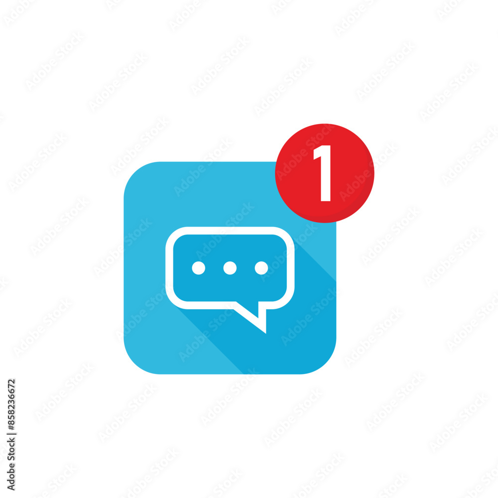 Poster new message icon in flat style. incoming inbox email vector illustration on isolated background. bub