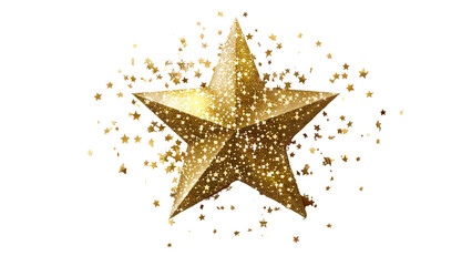 Obraz premium Illustration of star isolated on a transparent background, PNG 