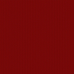 Knit seamless pattern.Knitting repeat pattern in red.Vector graphic background.