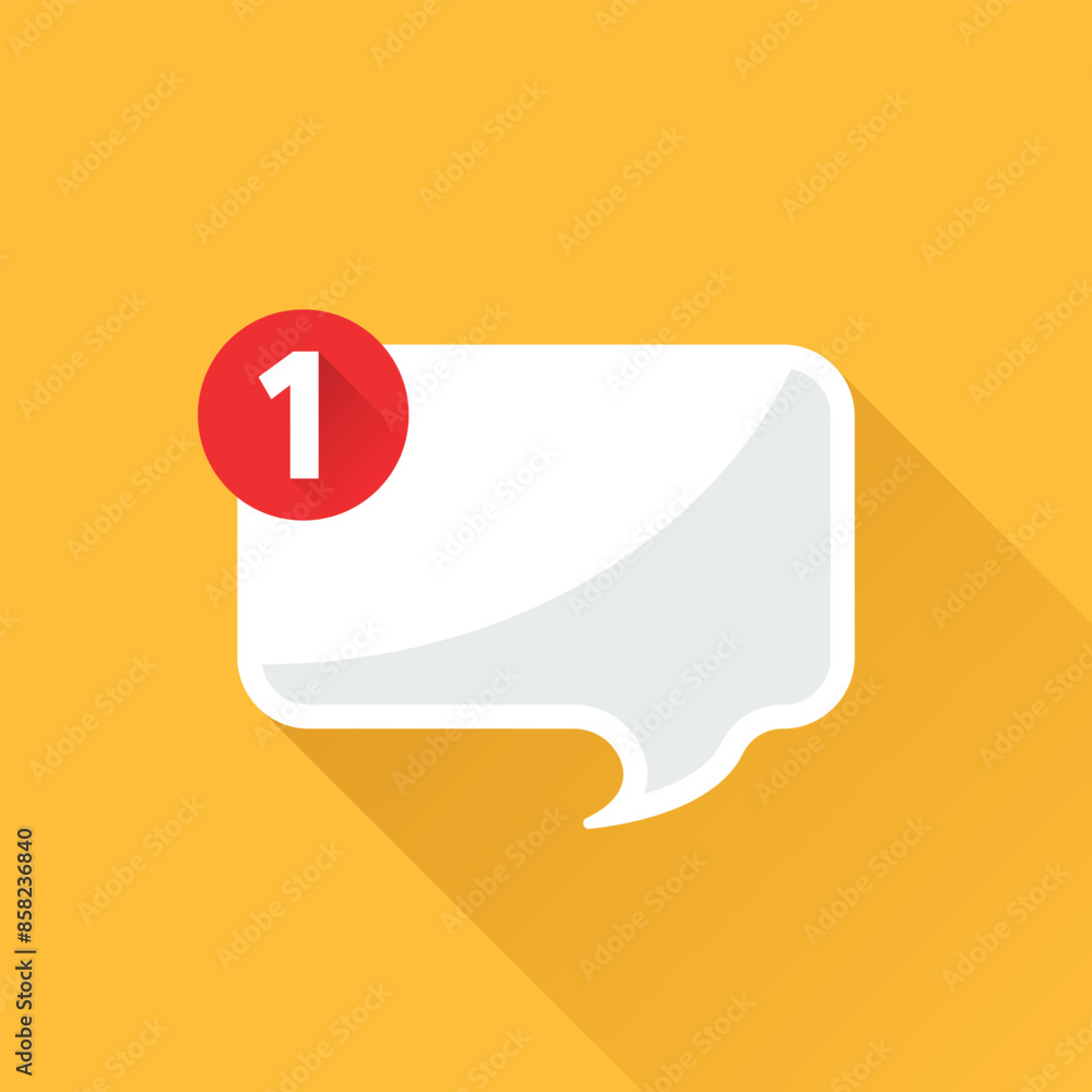 Poster new message icon in flat style. incoming inbox email vector illustration on isolated background. bub