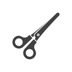 Scissor icon in flat style. Cutting hair equipment vector illustration on isolated background. Hairdressing sign business concept.