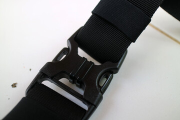 a large black strap lock bag