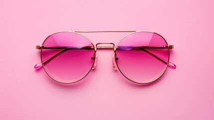 Discount poster of stylish sunglasses on pink background Summer fashion accessories with Beauty and Minimalism concept