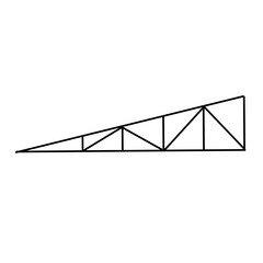 awning frame line icon