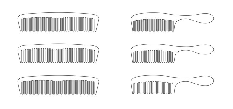 Cartoon hair comb or barber comb. Hairbrushes and combs icon. For combing and styling hair. Hairdressing tool. Hair comb and hair brush. Haircomb or barbercomb ogo.