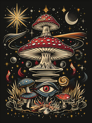 Cosmic Mushrooms and Mystical Elements