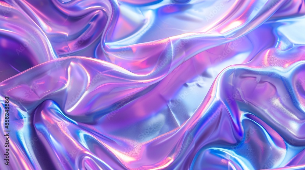 Poster iridescent abstract background with vibrant colors and smooth textures in a futuristic design