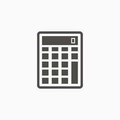 calculator, finance, count, math vector icon isolated	