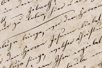 Historic Handwriting Closeup - Germany, Mid-19th Century