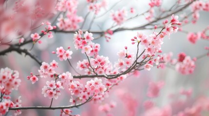 Obraz premium Blossom Illustrate the beauty of blossoms in spring, with trees covered in delicate flowers.
