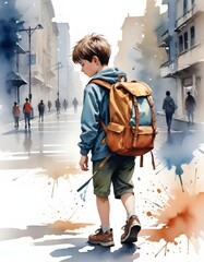 person walking in the city