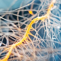 medical representation of the vagus nerve, nerve pathways, people with nerve pathways, nerve impulses