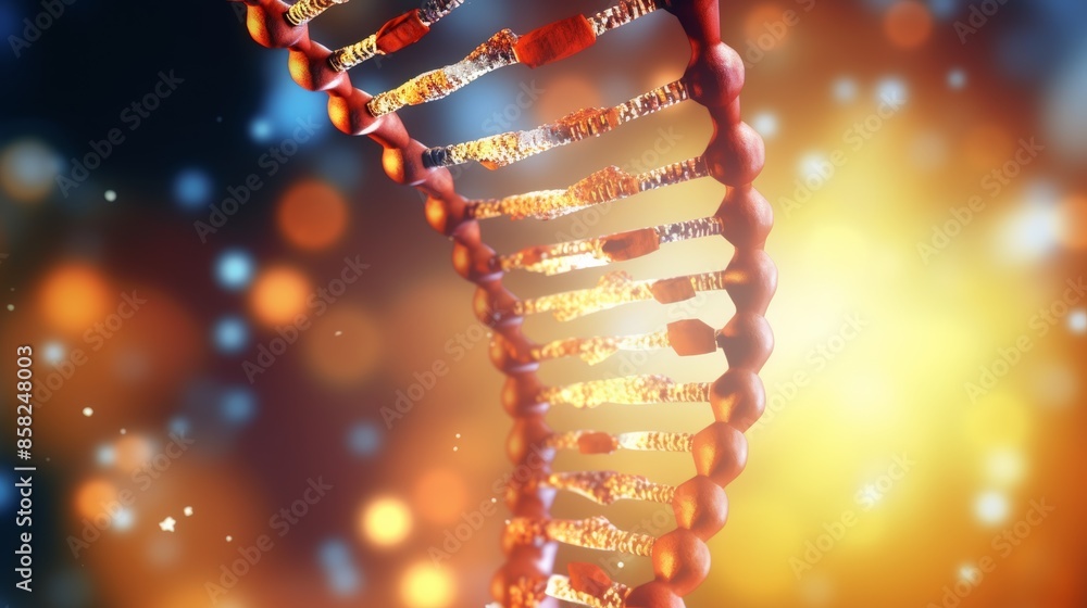 Poster A captivating animation of a digital DNA molecule, its structure morphing into various medical challenges, highlighting the ongoing battle against diseases.