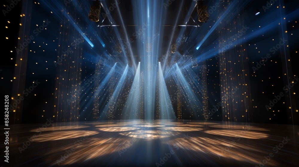 Aufkleber a captivating symphony of flashing led lights illuminates an award stage, creating a mesmerizing bac