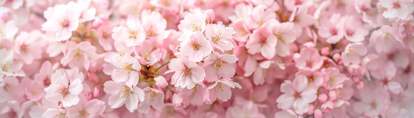 Obraz premium Close-up of delicate pink cherry blossoms.