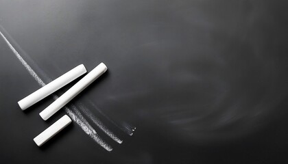 Obraz premium Blackboard theme background with white chalk on dirty black blackboard at school. the rest is empty space for text. copy space, wallpaper
