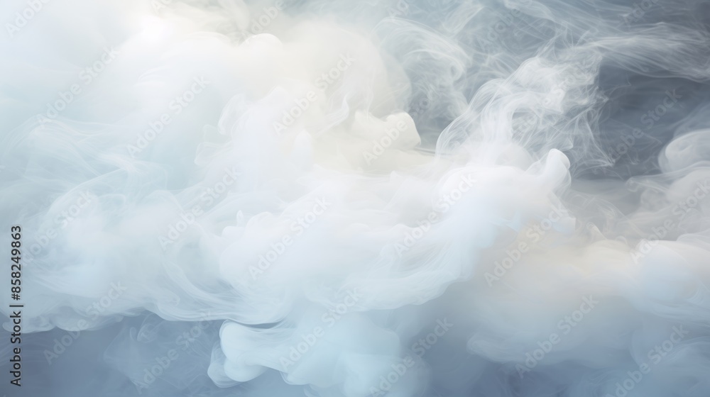 Poster a close-up of clouds with a wispy, ethereal appearance, like wisps of smoke.