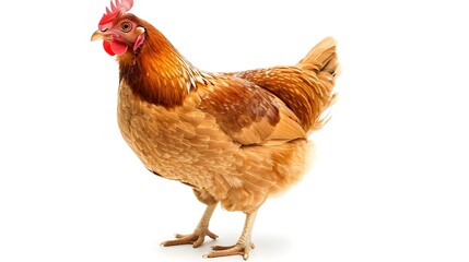 Fototapeta premium Majestic Free-Range Rooster Strutting in Countryside Farm Setting