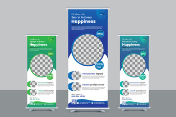 Medical Roll up banner template design for your medical shop