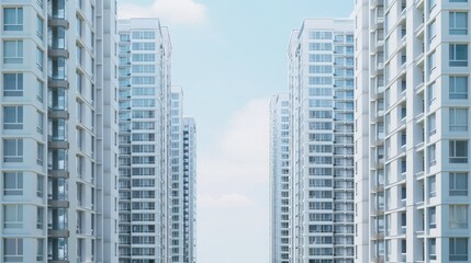 Obraz premium A Glimpse Through The Citys Skyline