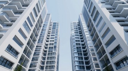 Modern Cityscape: A Glimpse Between Towers
