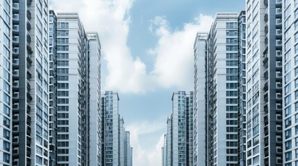 Fototapeta premium Urban Skyline: A Glimpse of Modern City Life