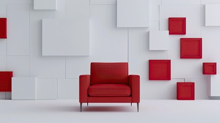 A Crimson Seat in a World of White Squares